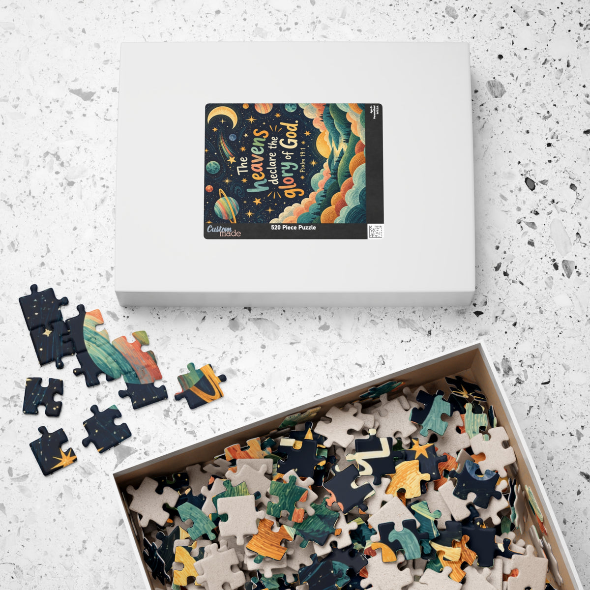 The Heavens Declare Sunset Galaxy Jigsaw Puzzle