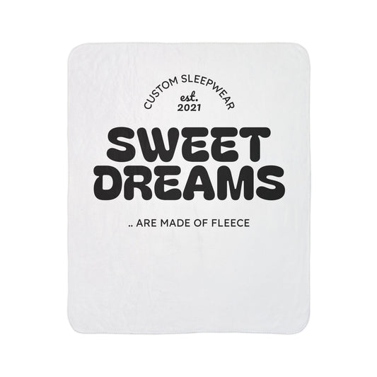 Cozy Sherpa Blanket - Sweet Dreams Fleece Throw for Comfort