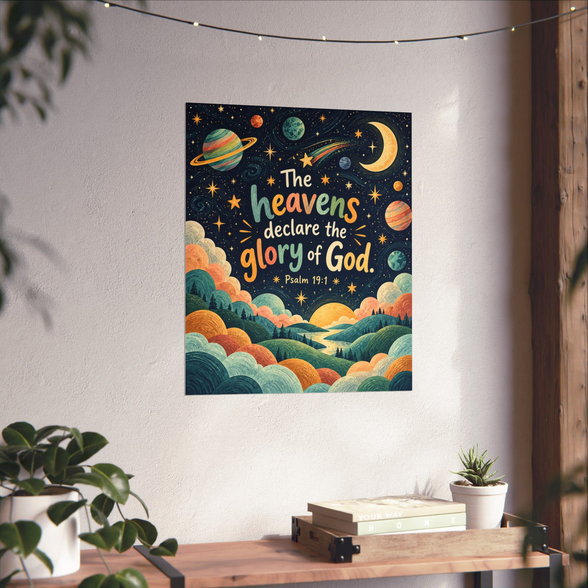 The Heavens Declare Sunset Galaxy Wall Art