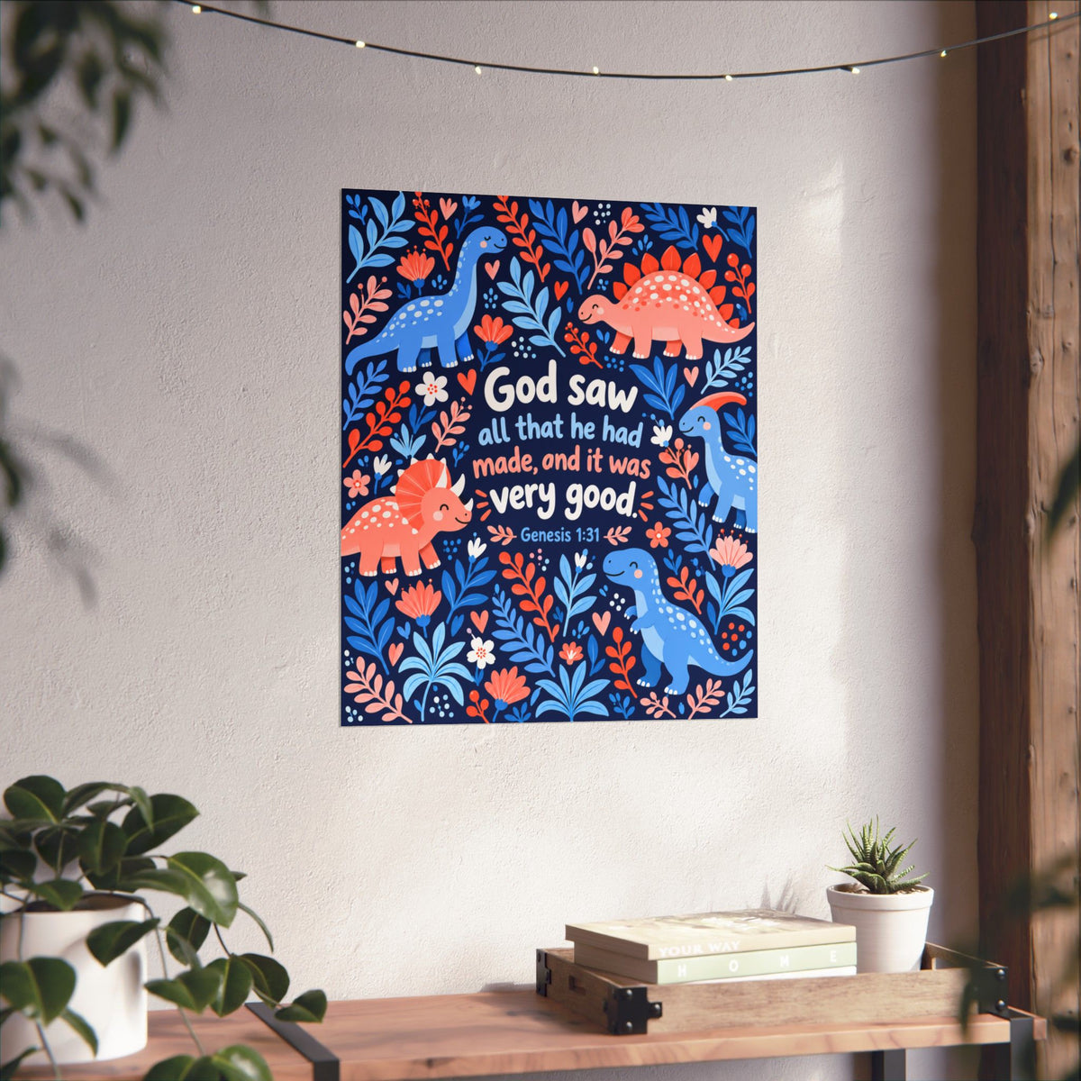 God Saw That It Was Very Good Dinosaurs Wall Art