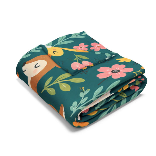 Let Every Thing Praise the Lord Woodland Animals Fleece Blanket