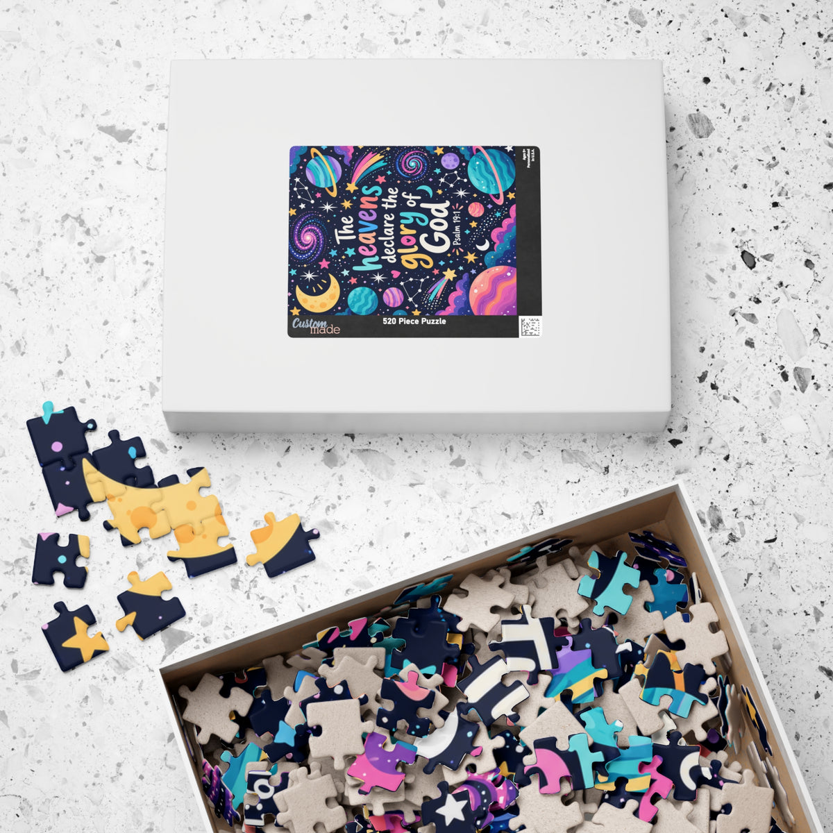 The Heavens Declare Purple Galaxy Jigsaw Puzzle