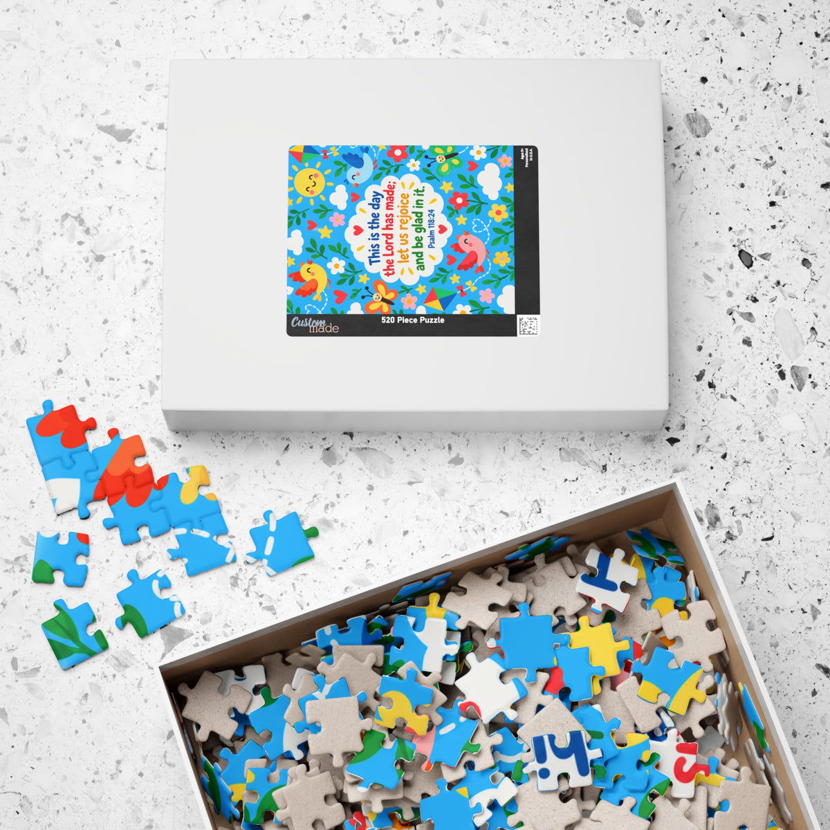This Is the Day Cheerful Blue Birds Jigsaw Puzzle