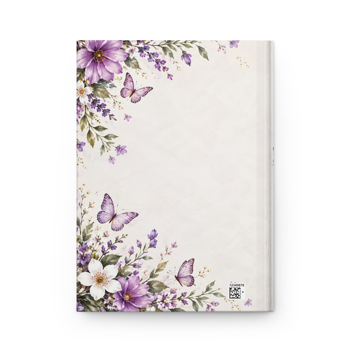 I Can Do All Things Through Christ Purple Butterflies Hardcover Journal