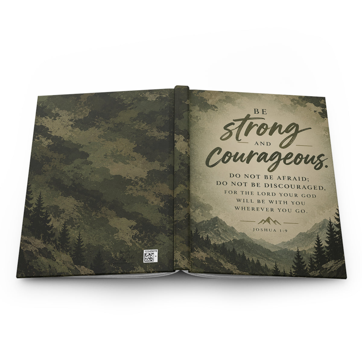 Be Strong and Courageous Prayer Journal, Evergreen Hardcover