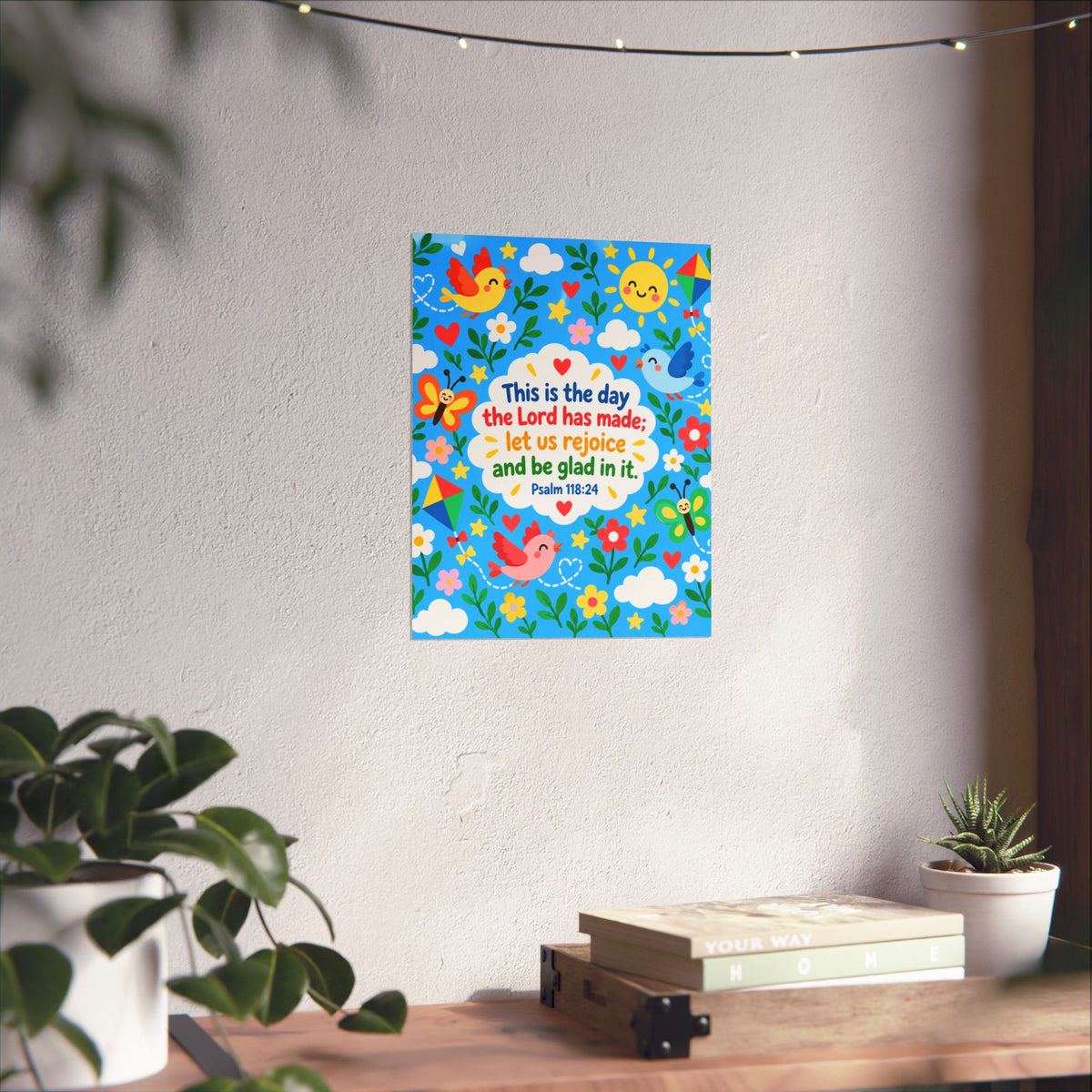 This Is the Day Cheerful Blue Birds Wall Art