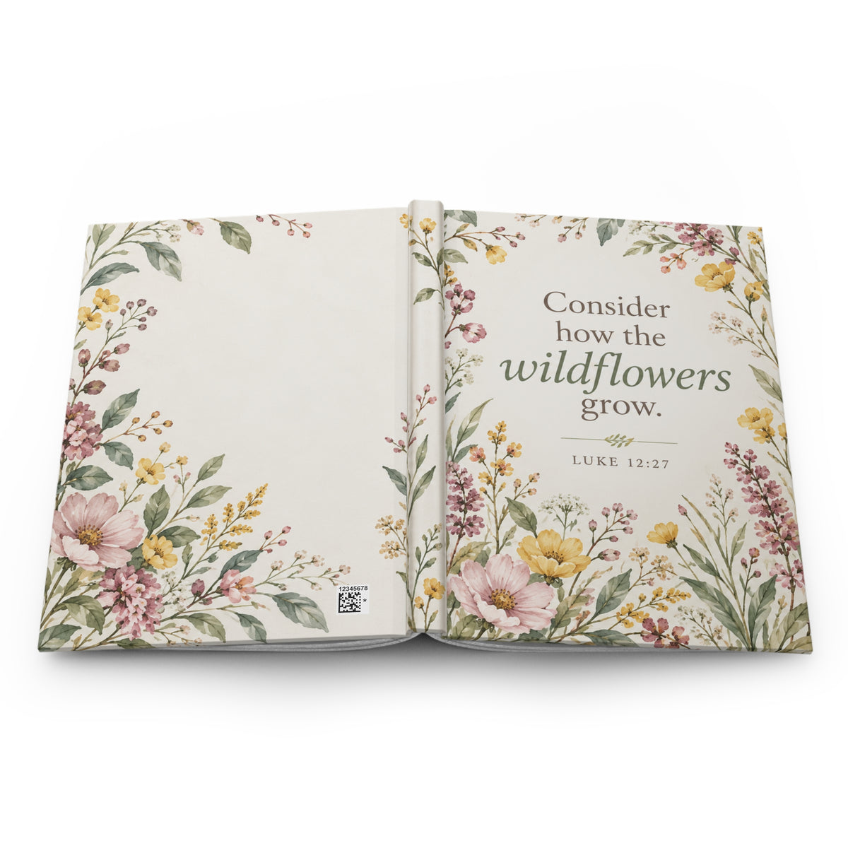 Consider How the Wildflowers Grow Christian Hardcover Journal