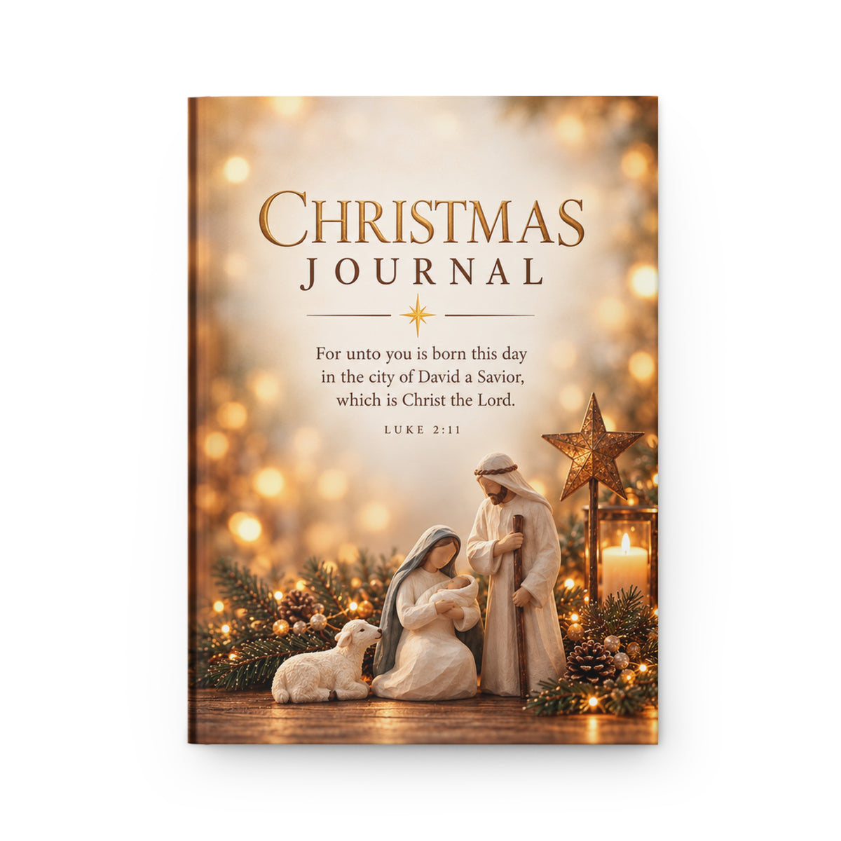 Christmas Prayer and Gratitude Journal, Nativity Figures Hardcover