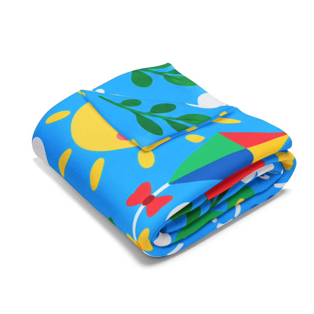 This Is the Day Cheerful Blue Birds Fleece Blanket