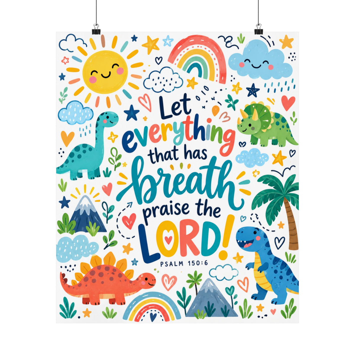 Let Every Thing Praise the Lord Dinosaurs Wall Art