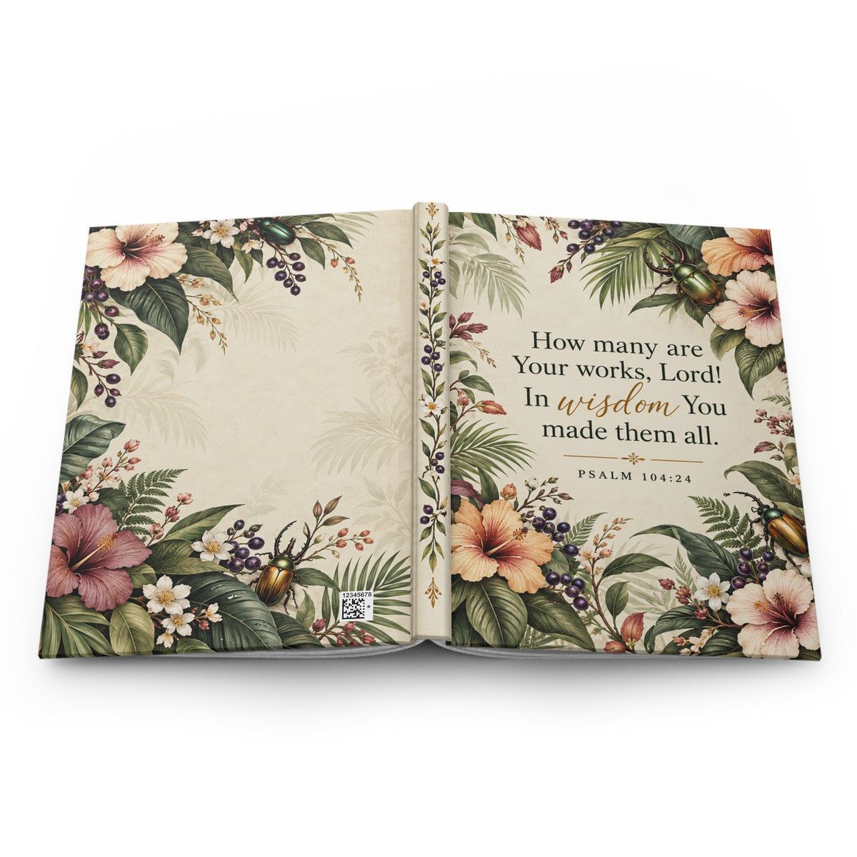 How Many Are Your Works Botanical Hardcover Journal