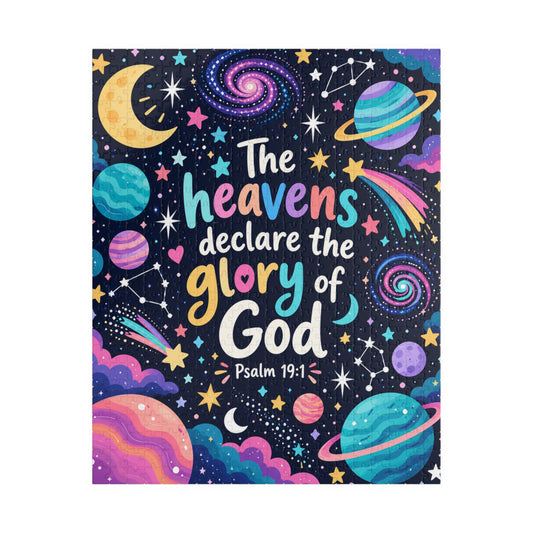 The Heavens Declare Purple Galaxy Jigsaw Puzzle