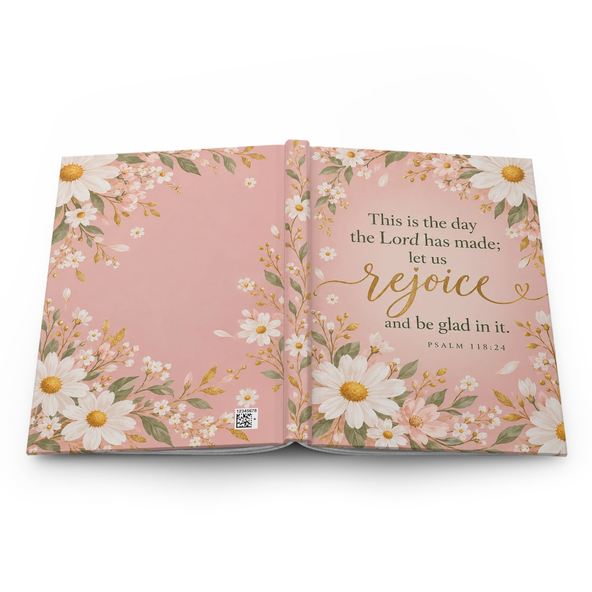 This Is the Day the Lord Has Made Pink Daisy Hardcover Journal