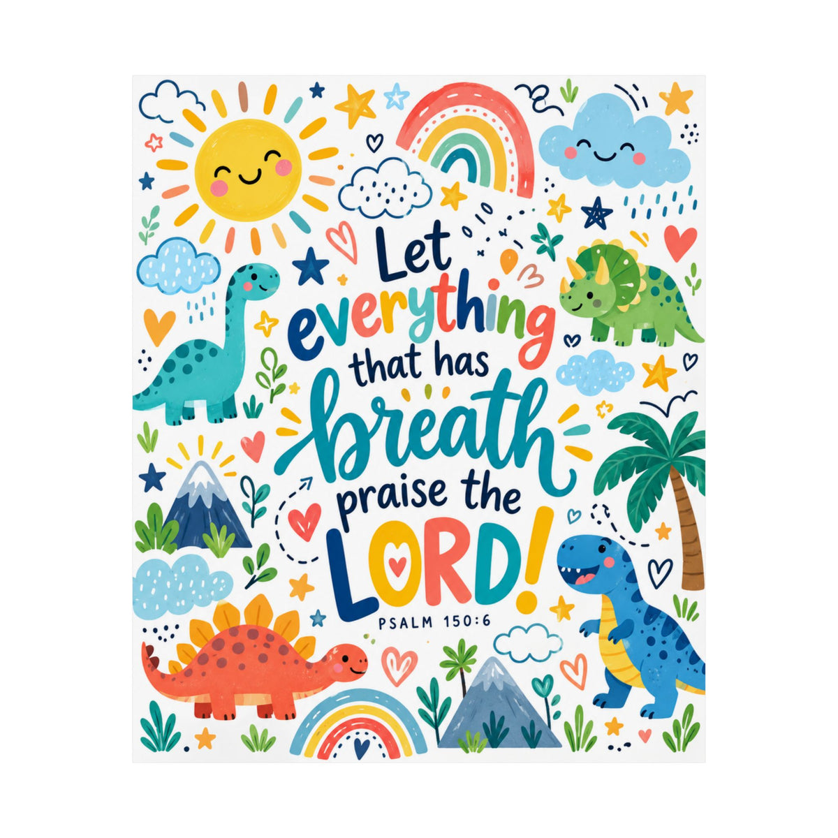 Let Every Thing Praise the Lord Dinosaurs Wall Art