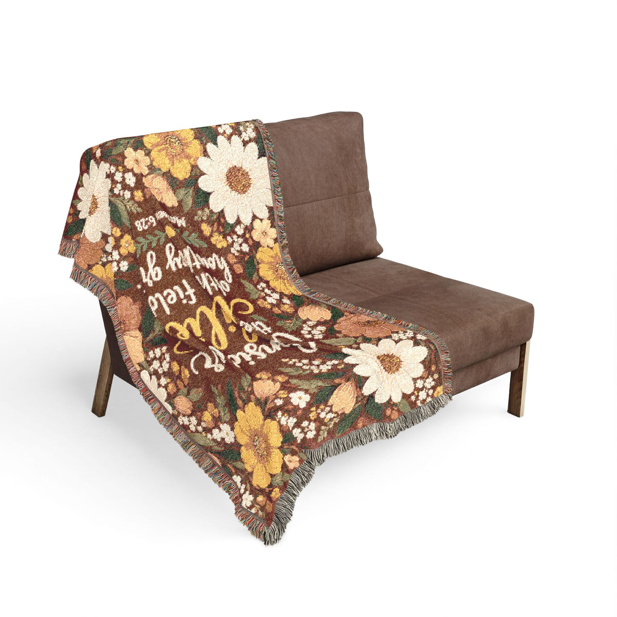 Consider the Lilies Floral Farmhouse Cotton Blanket