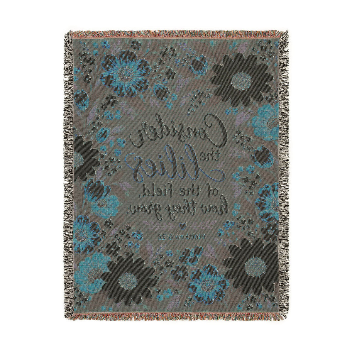 Consider the Lilies Floral Farmhouse Cotton Blanket