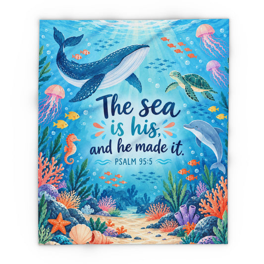 The Sea Is His Ocean Fleece Blanket