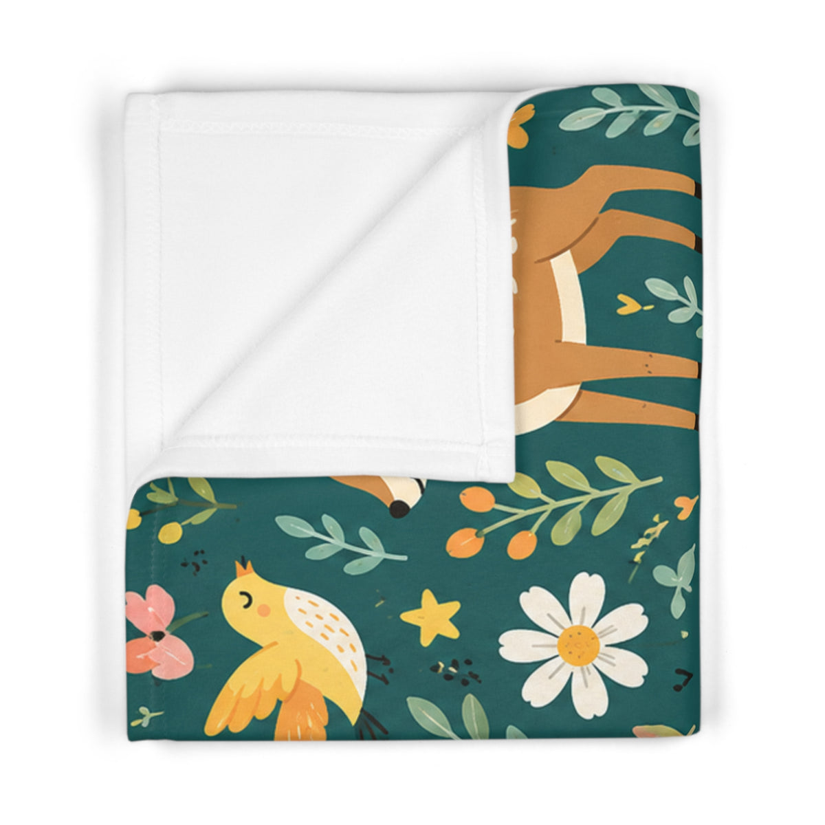 Let Every Thing Praise the Lord Woodland Animals Baby Blanket