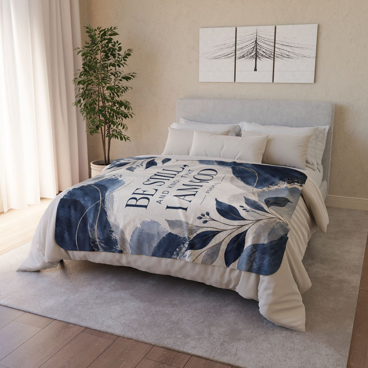 Be Still and Know Sherpa Blanket