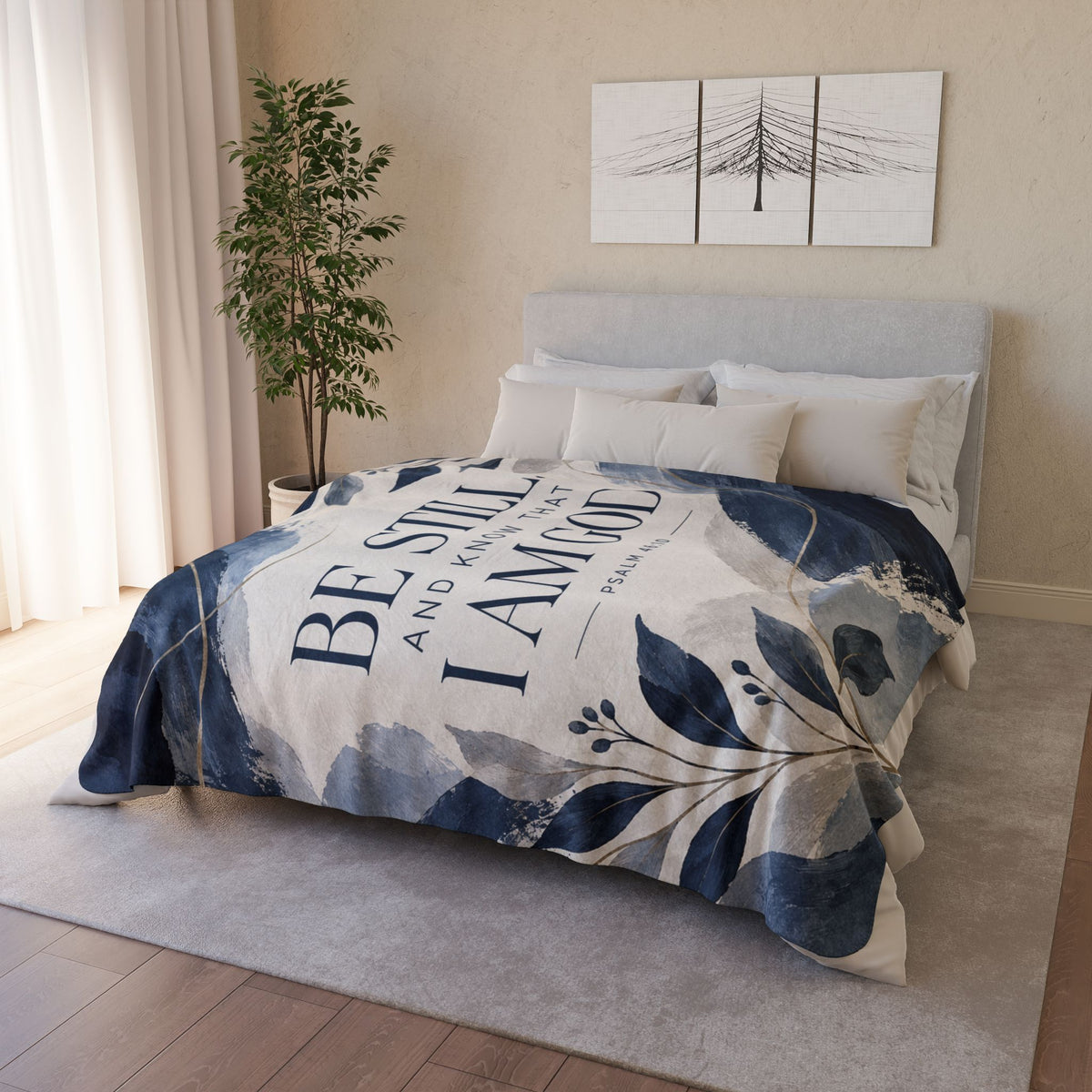 Be Still and Know Sherpa Blanket