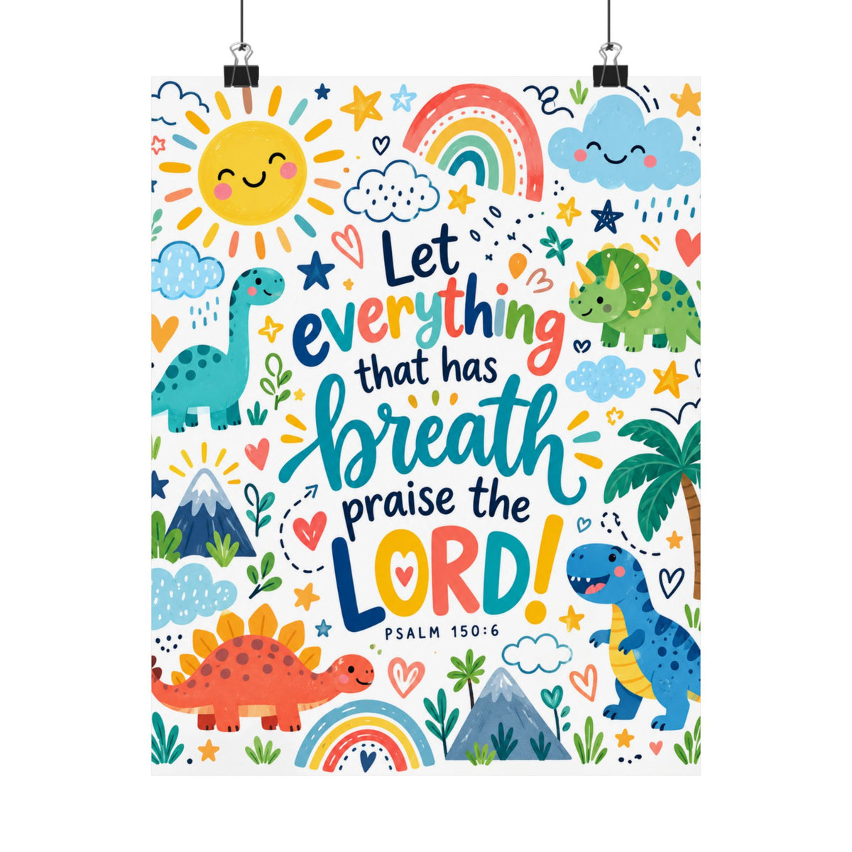 Let Every Thing Praise the Lord Dinosaurs Wall Art