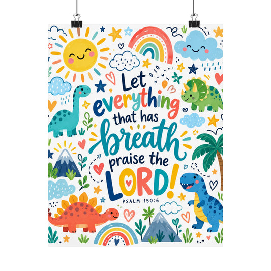 Let Every Thing Praise the Lord Dinosaurs Wall Art