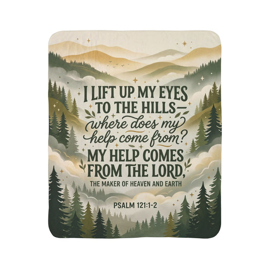 My Help Comes from the Lord Sherpa Blanket