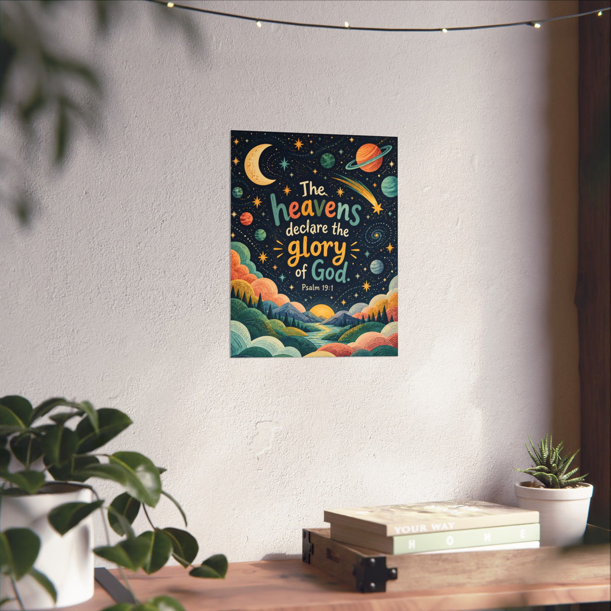 The Heavens Declare Sunset Galaxy Wall Art