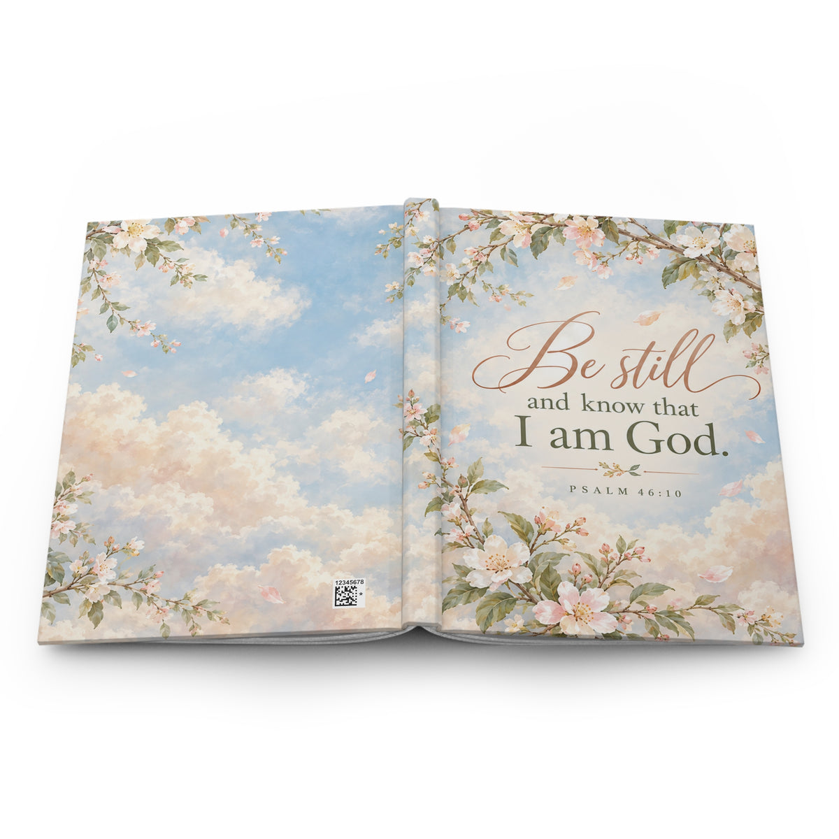 Be Still and Know Soft Sky and Blossoms Prayer Journal Hardcover