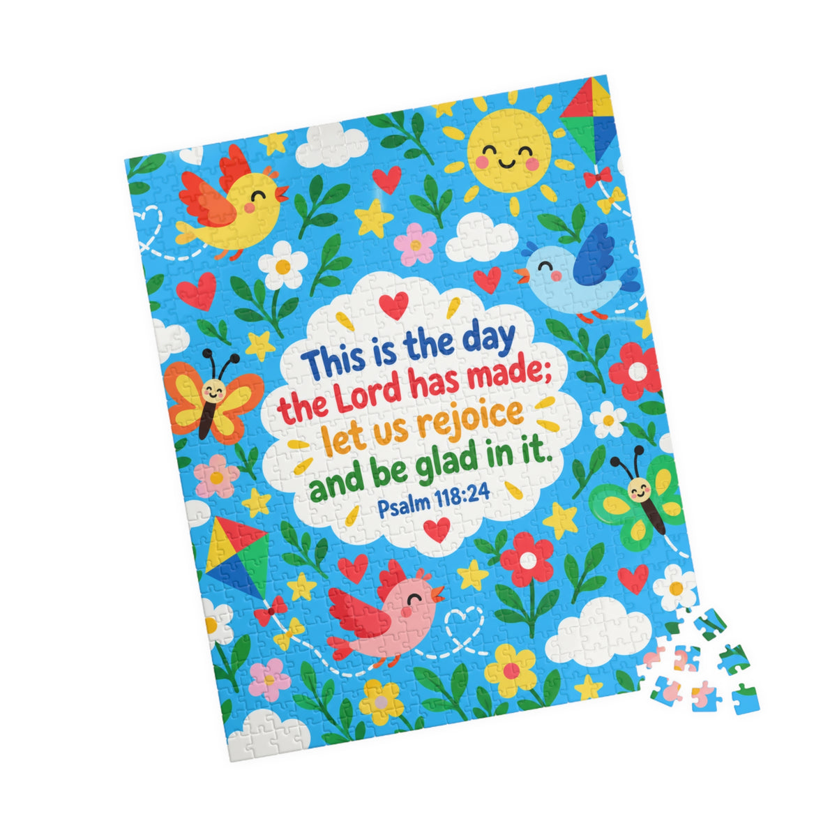 This Is the Day Cheerful Blue Birds Jigsaw Puzzle