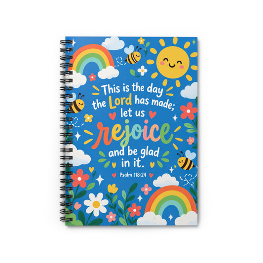 Rejoice and Be Glad Sunshine and Bees Spiral Notebook for Kids