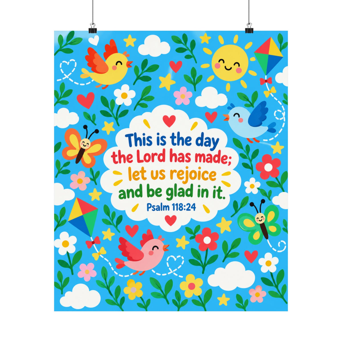 This Is the Day Cheerful Blue Birds Wall Art