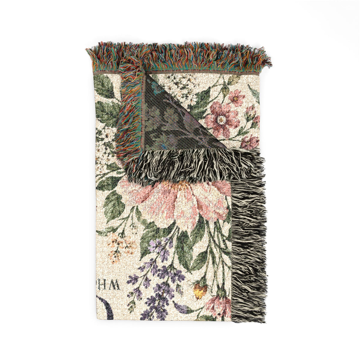 I Can Do All Things Through Christ Floral Woven Blanket
