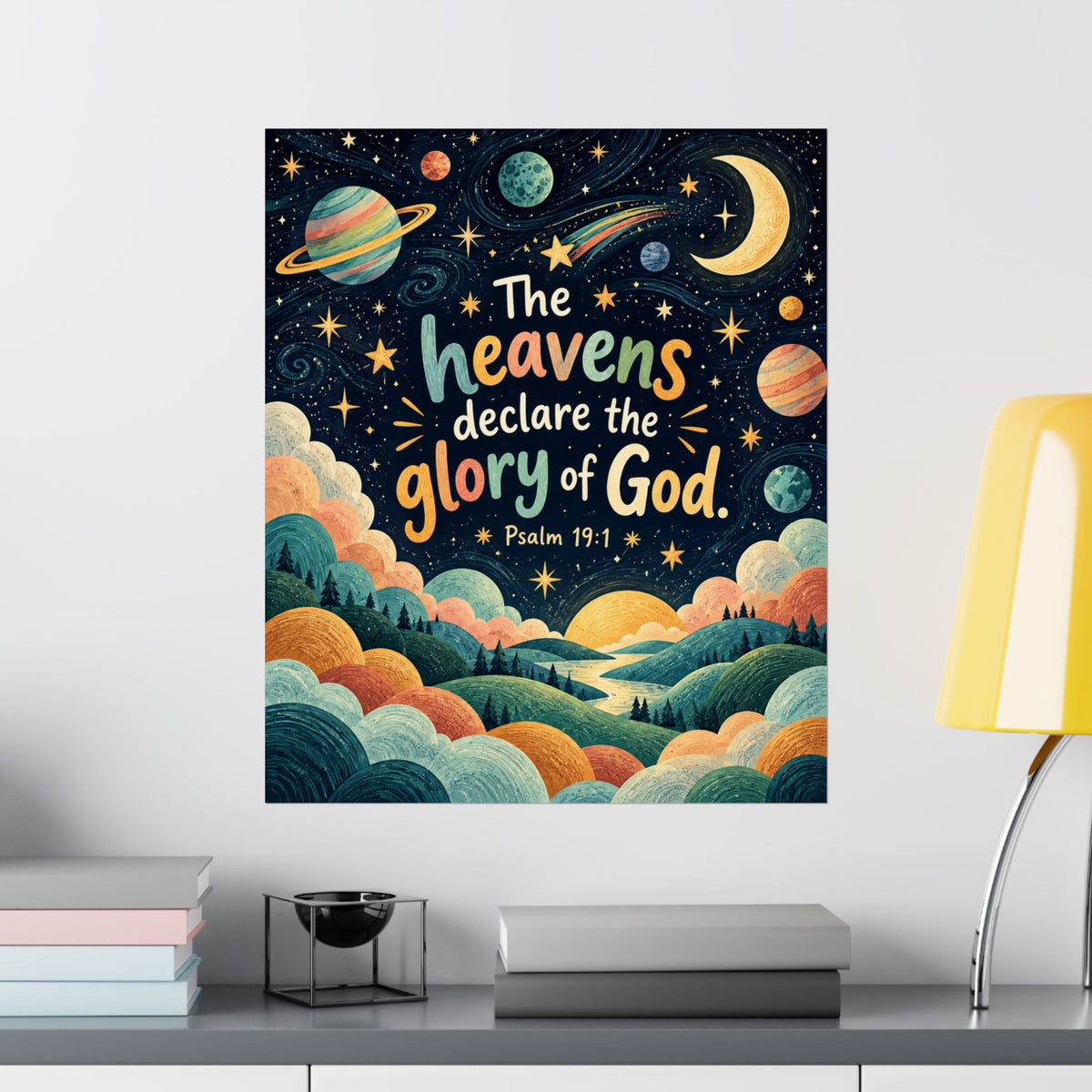 The Heavens Declare Sunset Galaxy Wall Art