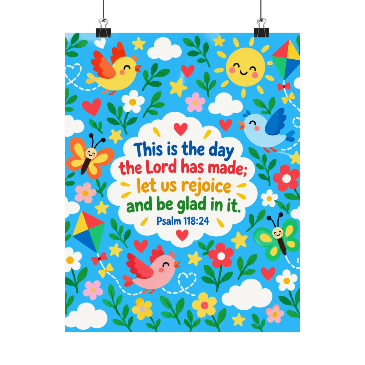 This Is the Day Cheerful Blue Birds Wall Art