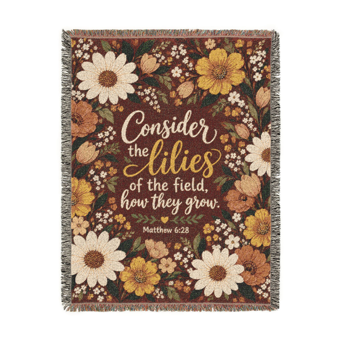 Consider the Lilies Floral Farmhouse Cotton Blanket