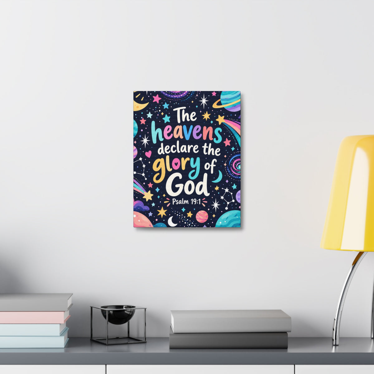 Heavens Declare the Glory of God Colorful Canvas