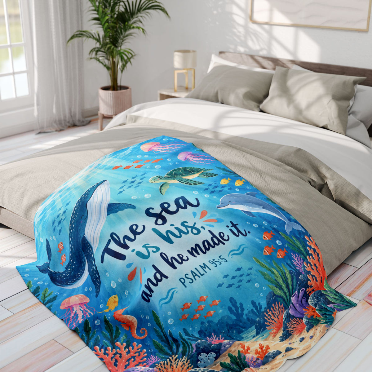 The Sea Is His Ocean Fleece Blanket