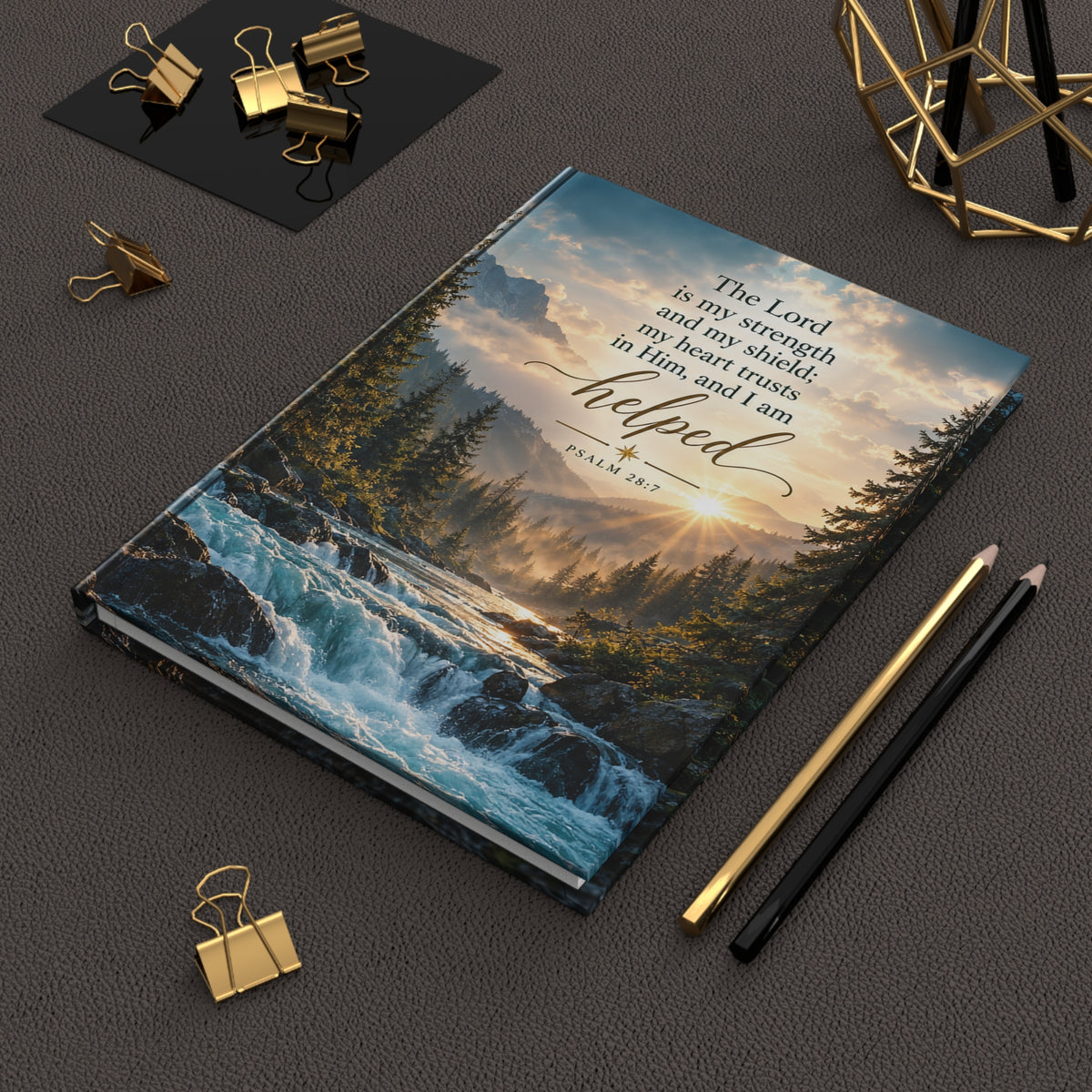 The Lord Is My Strength and My Shield Nature Hardcover Journal