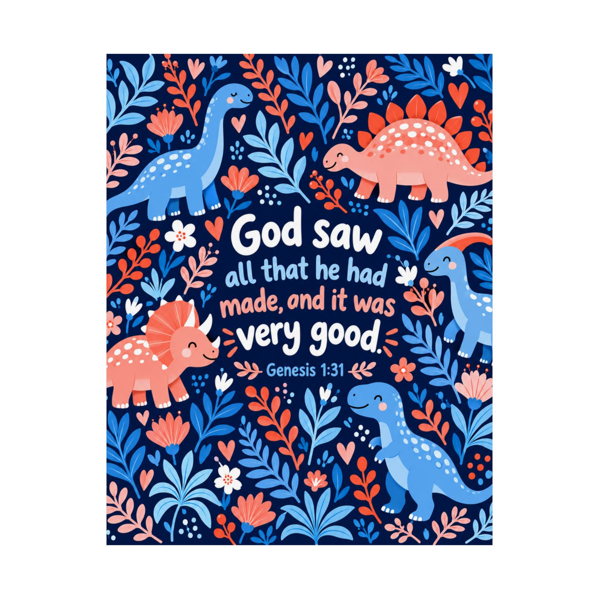God Saw That It Was Very Good Dinosaurs Wall Art