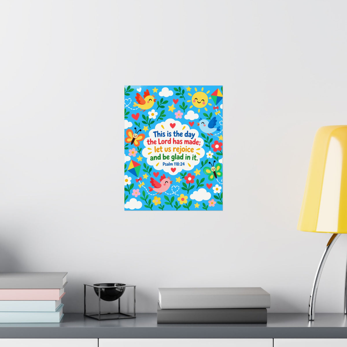 This Is the Day Cheerful Blue Birds Wall Art