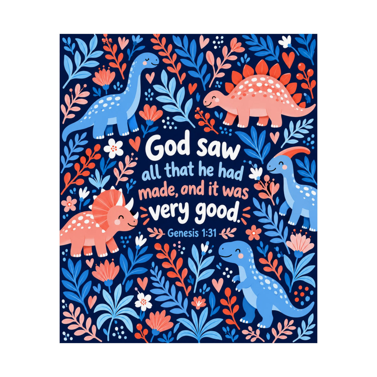 God Saw That It Was Very Good Dinosaurs Wall Art