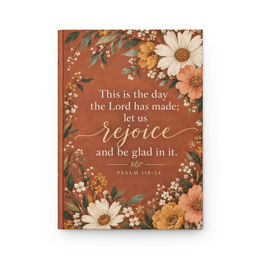 This Is the Day Rejoice Autumn Floral Hardcover Journal