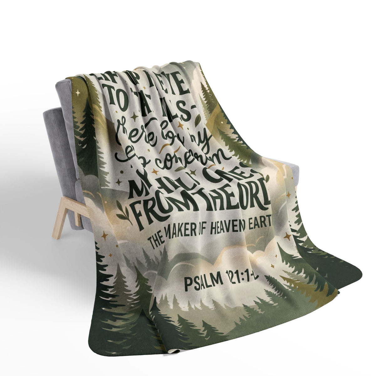 My Help Comes from the Lord Sherpa Blanket