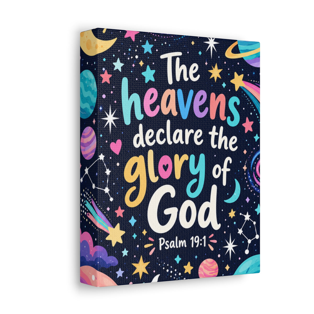 Heavens Declare the Glory of God Colorful Canvas