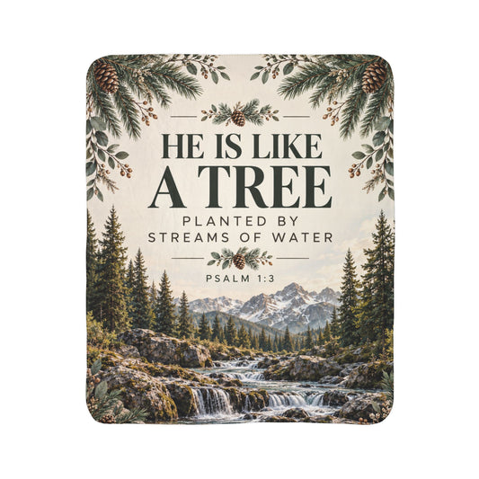 Planted by Streams of Water Fleece Blanket