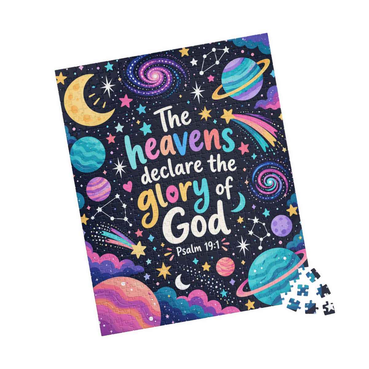 The Heavens Declare Purple Galaxy Jigsaw Puzzle