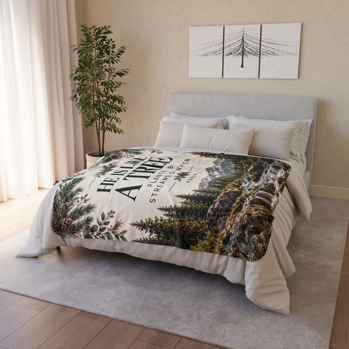 Planted by Streams of Water Fleece Blanket