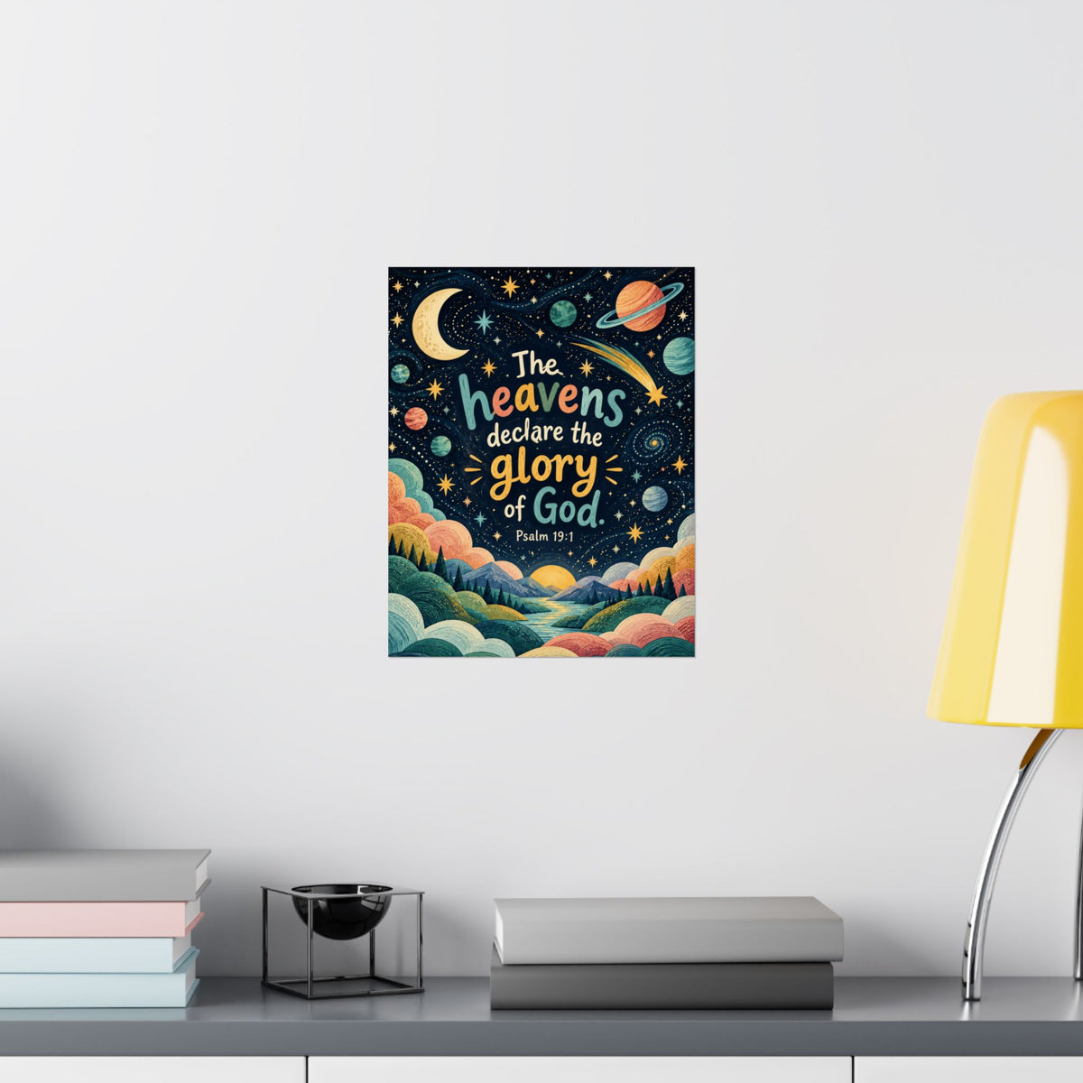 The Heavens Declare Sunset Galaxy Wall Art