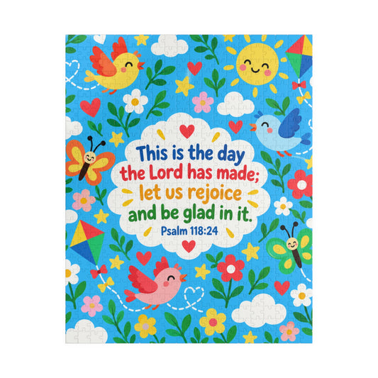 This Is the Day Cheerful Blue Birds Jigsaw Puzzle